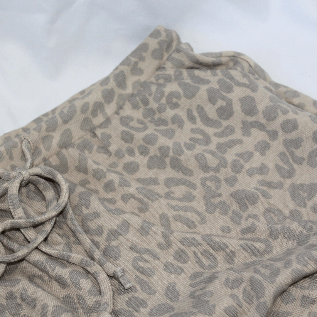 Brown Leopard Print Cozy Shorts