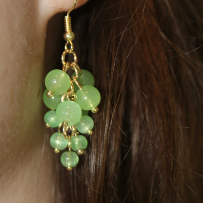 Grape Cluster Dangle Earrings