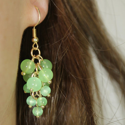 Grape Cluster Dangle Earrings