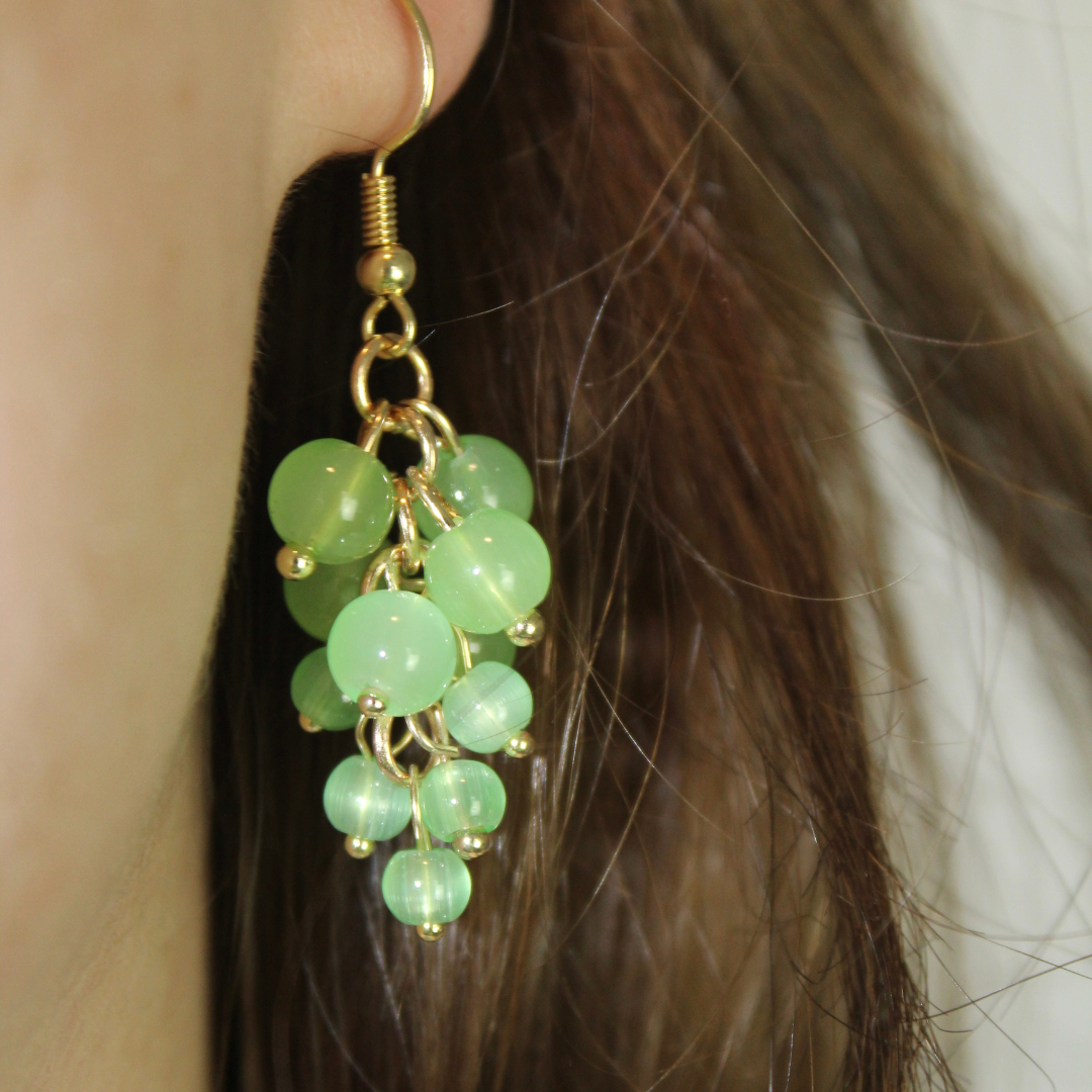 Grape Cluster Dangle Earrings