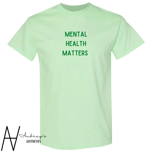 mental health matters green tee