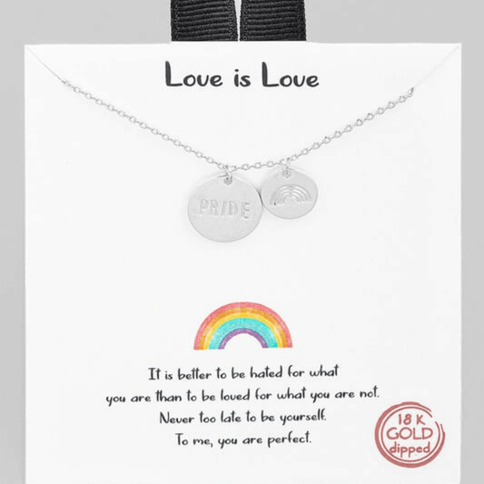 Pride Charm Necklace in Silver