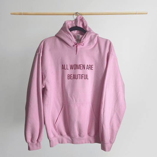 All Women Are Beautiful Light Pink Hoodie