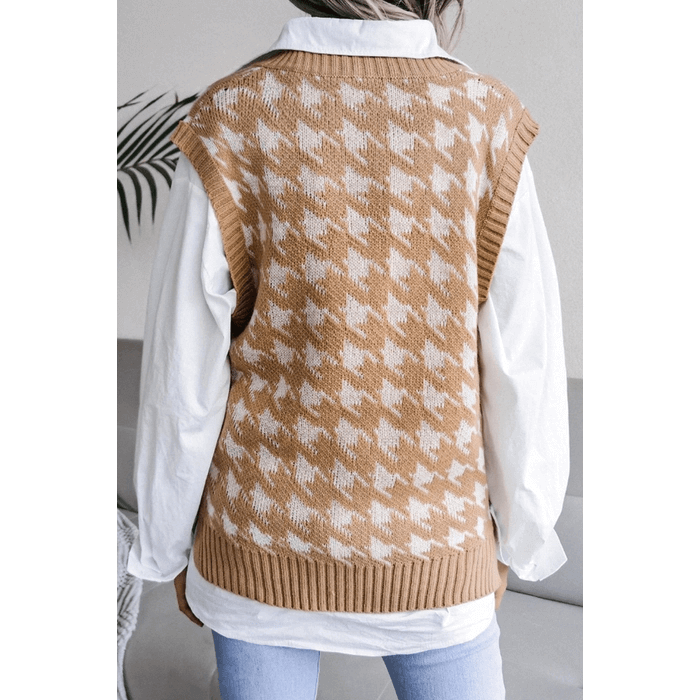 back khaki sweater vest