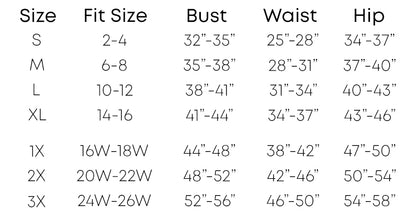 active skirt with shorts size chart